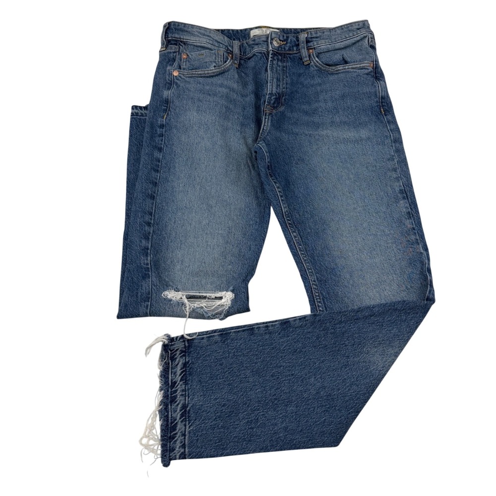 We The Free Free People Jeans Women's 30 Straight Distressed Raw Step Hem